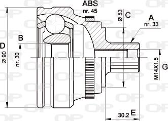 Open Parts CVJ5110.10 - Kit giunti, Semiasse autozon.pro