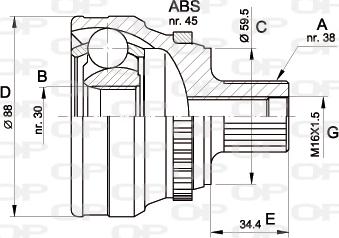 Open Parts CVJ5139.10 - Kit giunti, Semiasse autozon.pro