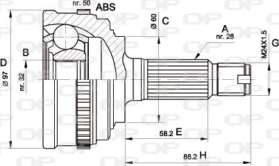 Open Parts CVJ5130.10 - Kit giunti, Semiasse autozon.pro