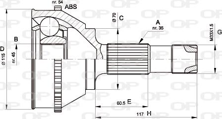 Open Parts CVJ5131.10 - Kit giunti, Semiasse autozon.pro