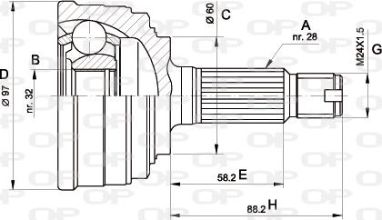 Open Parts CVJ5129.10 - Kit giunti, Semiasse autozon.pro