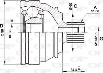 Open Parts CVJ5121.10 - Kit giunti, Semiasse autozon.pro