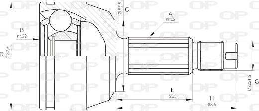 Open Parts CVJ5123.10 - Kit giunti, Semiasse autozon.pro