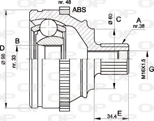 Open Parts CVJ5122.10 - Kit giunti, Semiasse autozon.pro