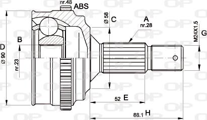 Open Parts CVJ5179.10 - Kit giunti, Semiasse autozon.pro