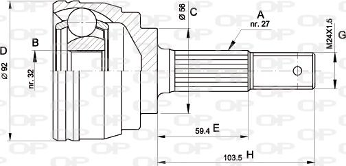 Open Parts CVJ5172.10 - Kit giunti, Semiasse autozon.pro