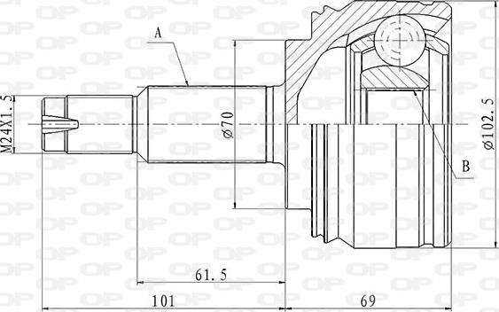 Open Parts CVJ5845.10 - Kit giunti, Semiasse autozon.pro