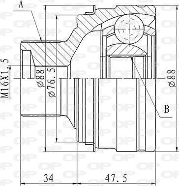 Open Parts CVJ5843.10 - Kit giunti, Semiasse autozon.pro