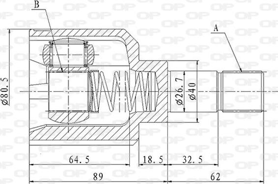 Open Parts CVJ5864.20 - Kit giunti, Semiasse autozon.pro