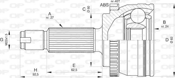 Open Parts CVJ5805.10 - Kit giunti, Semiasse autozon.pro