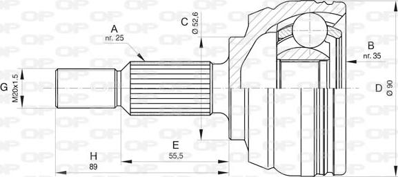 Open Parts CVJ5801.10 - Kit giunti, Semiasse autozon.pro