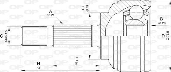 Open Parts CVJ5803.10 - Kit giunti, Semiasse autozon.pro