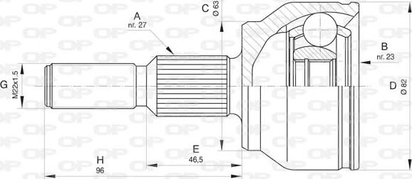 Open Parts CVJ5812.10 - Kit giunti, Semiasse autozon.pro