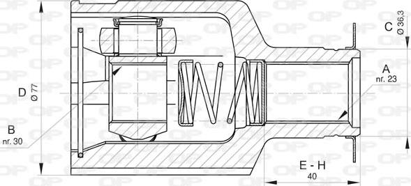 Open Parts CVJ5834.20 - Kit giunti, Semiasse autozon.pro