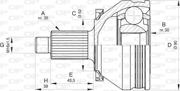 Open Parts CVJ5831.10 - Kit giunti, Semiasse autozon.pro