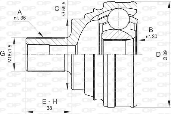 Open Parts CVJ5828.10 - Kit giunti, Semiasse autozon.pro