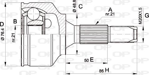 Open Parts CVJ5394.10 - Kit giunti, Semiasse autozon.pro