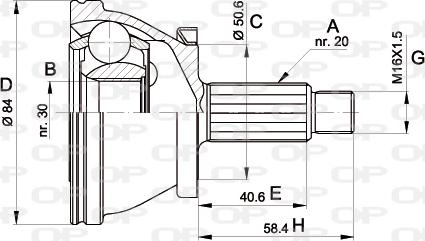 Open Parts CVJ5390.10 - Kit giunti, Semiasse autozon.pro