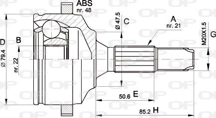 Open Parts CVJ5369.10 - Kit giunti, Semiasse autozon.pro