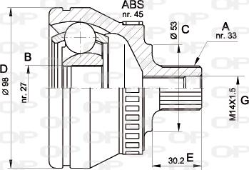 Open Parts CVJ5368.10 - Kit giunti, Semiasse autozon.pro