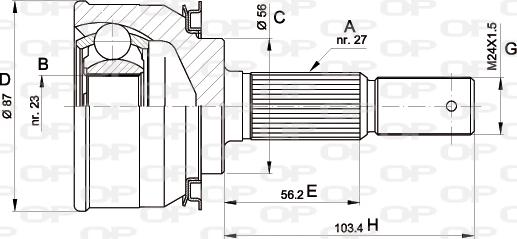 Open Parts CVJ5308.10 - Kit giunti, Semiasse autozon.pro