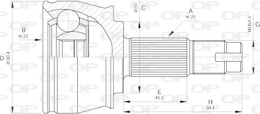 Open Parts CVJ5383.10 - Kit giunti, Semiasse autozon.pro