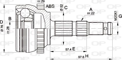 Open Parts CVJ5387.10 - Kit giunti, Semiasse autozon.pro