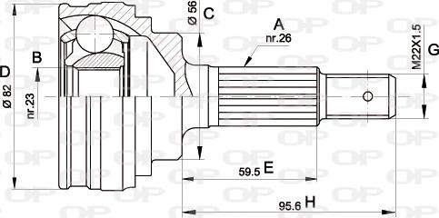 Open Parts CVJ5336.10 - Kit giunti, Semiasse autozon.pro