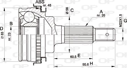 Open Parts CVJ5337.10 - Kit giunti, Semiasse autozon.pro