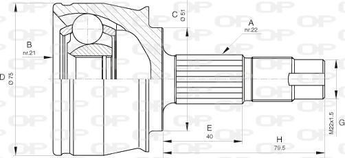 Open Parts CVJ5291.10 - Kit giunti, Semiasse autozon.pro