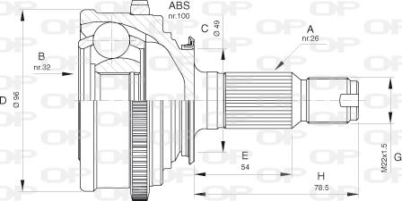 Open Parts CVJ5244.10 - Kit giunti, Semiasse autozon.pro