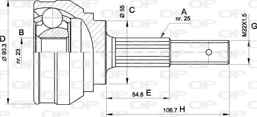 Open Parts CVJ5242.10 - Kit giunti, Semiasse autozon.pro