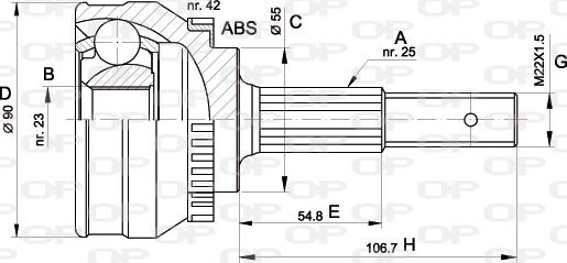 Open Parts CVJ5269.10 - Kit giunti, Semiasse autozon.pro