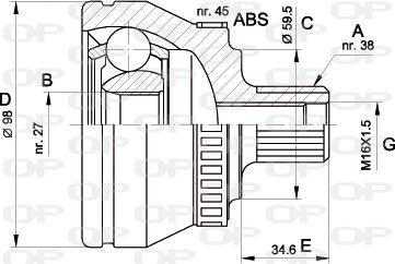 Open Parts CVJ5261.10 - Kit giunti, Semiasse autozon.pro