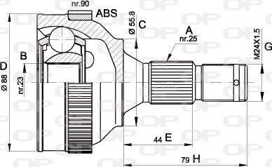 Open Parts CVJ5206.10 - Kit giunti, Semiasse autozon.pro