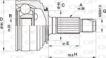 Open Parts CVJ5219.10 - Kit giunti, Semiasse autozon.pro