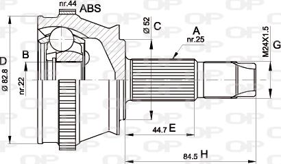 Open Parts CVJ5210.10 - Kit giunti, Semiasse autozon.pro