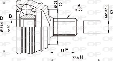 Open Parts CVJ5235.10 - Kit giunti, Semiasse autozon.pro