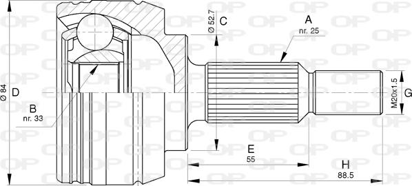 Open Parts CVJ5794.10 - Kit giunti, Semiasse autozon.pro