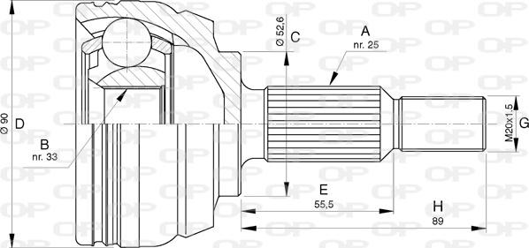 Open Parts CVJ5749.10 - Kit giunti, Semiasse autozon.pro