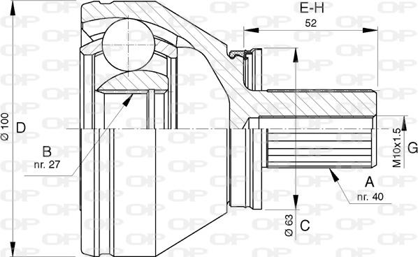 Open Parts CVJ5744.10 - Kit giunti, Semiasse autozon.pro