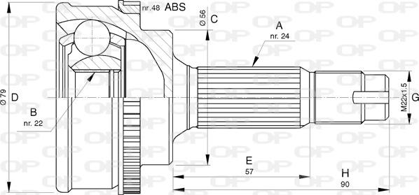 Open Parts CVJ5759.10 - Kit giunti, Semiasse autozon.pro