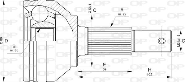 Open Parts CVJ5754.10 - Kit giunti, Semiasse autozon.pro