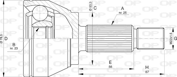 Open Parts CVJ5757.10 - Kit giunti, Semiasse autozon.pro