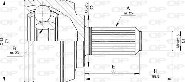 Open Parts CVJ5765.10 - Kit giunti, Semiasse autozon.pro