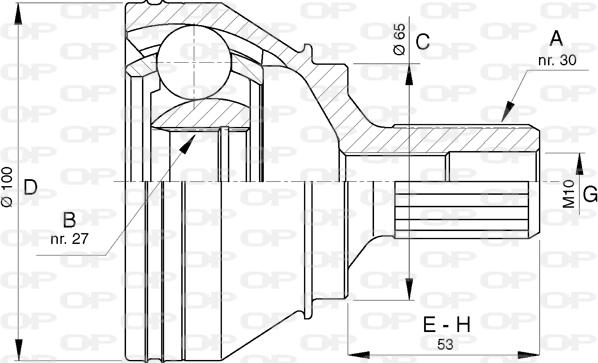 Open Parts CVJ5761.10 - Kit giunti, Semiasse autozon.pro