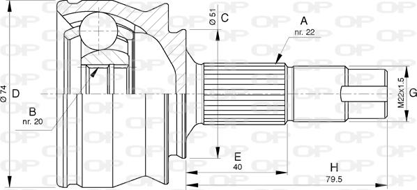 Open Parts CVJ5762.10 - Kit giunti, Semiasse autozon.pro