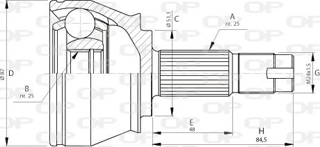 Open Parts CVJ5709.10 - Kit giunti, Semiasse autozon.pro