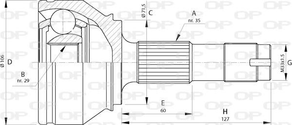 Open Parts CVJ5719.10 - Kit giunti, Semiasse autozon.pro