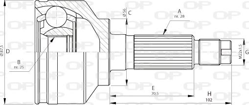 Open Parts CVJ5714.10 - Kit giunti, Semiasse autozon.pro